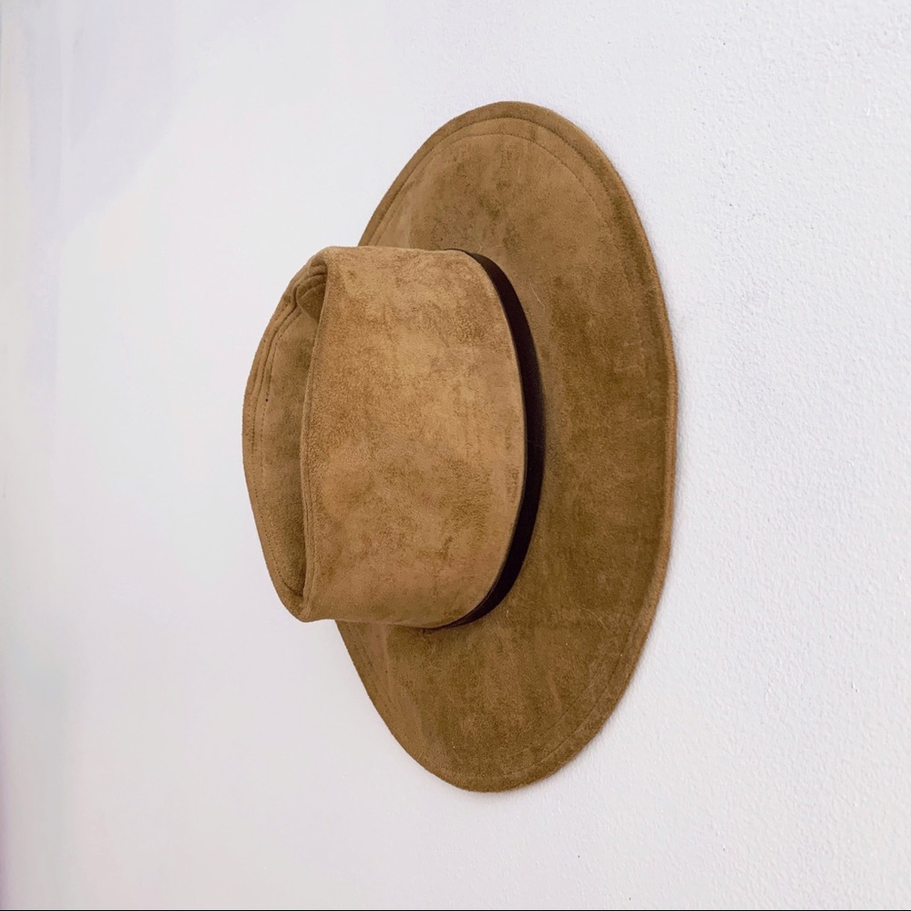 Faux Suede Western Hat